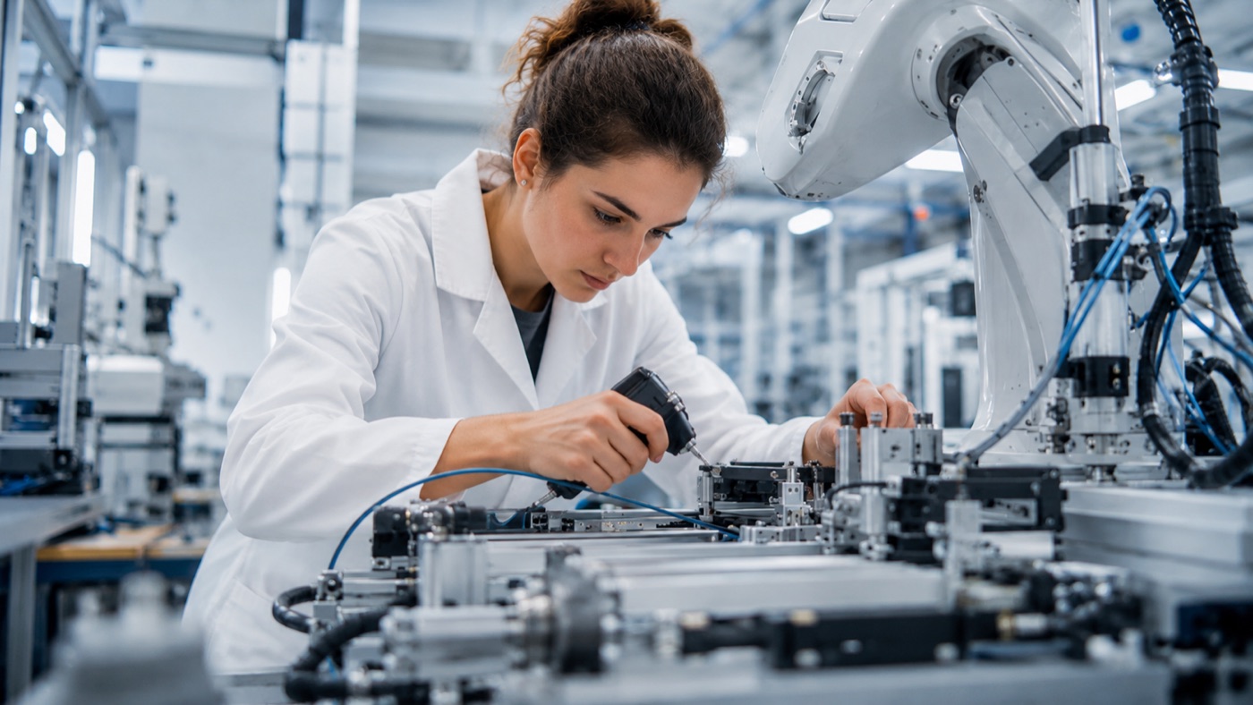 Technik opravující průmyslové zařízení