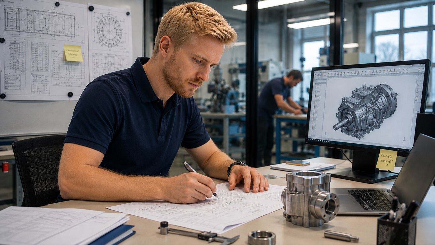 Technik opravující průmyslové zařízení