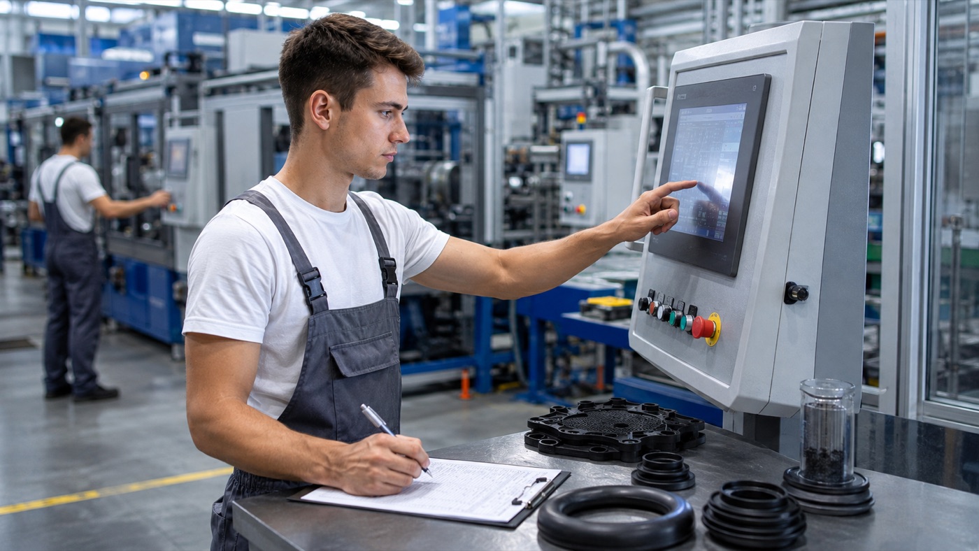 Technik opravující průmyslové zařízení